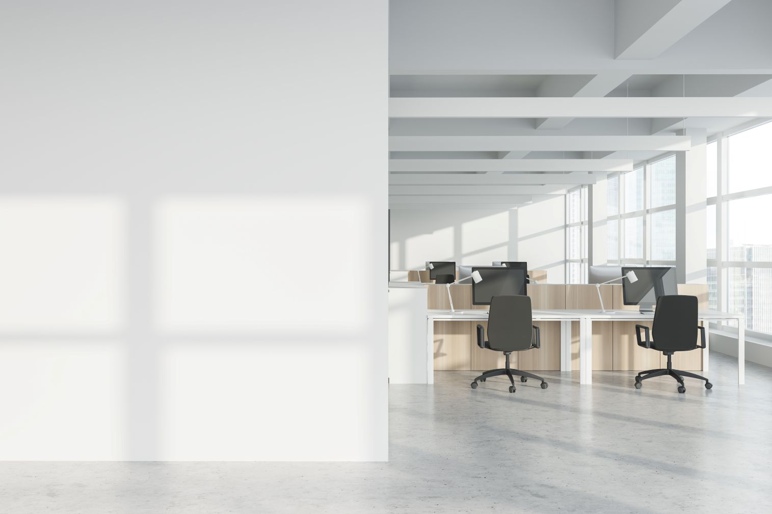 Desk organisation tips shown in a minimalist office setup for better productivity.